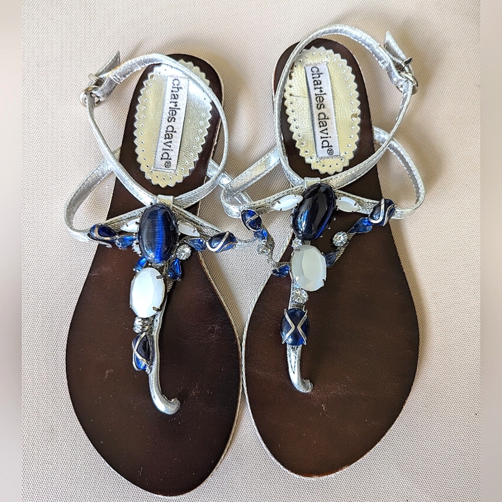 Charles David Jeweled Sandals 5.5